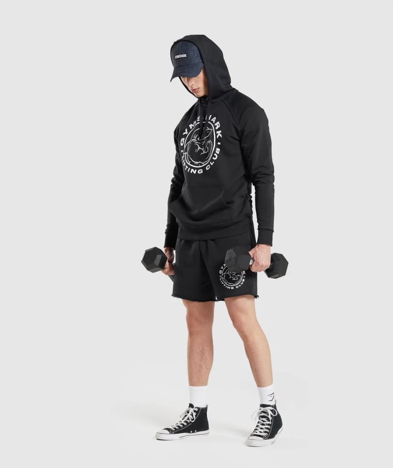 Men's Gymshark Legacy Hoodie Black | NZ 7BSHJQ